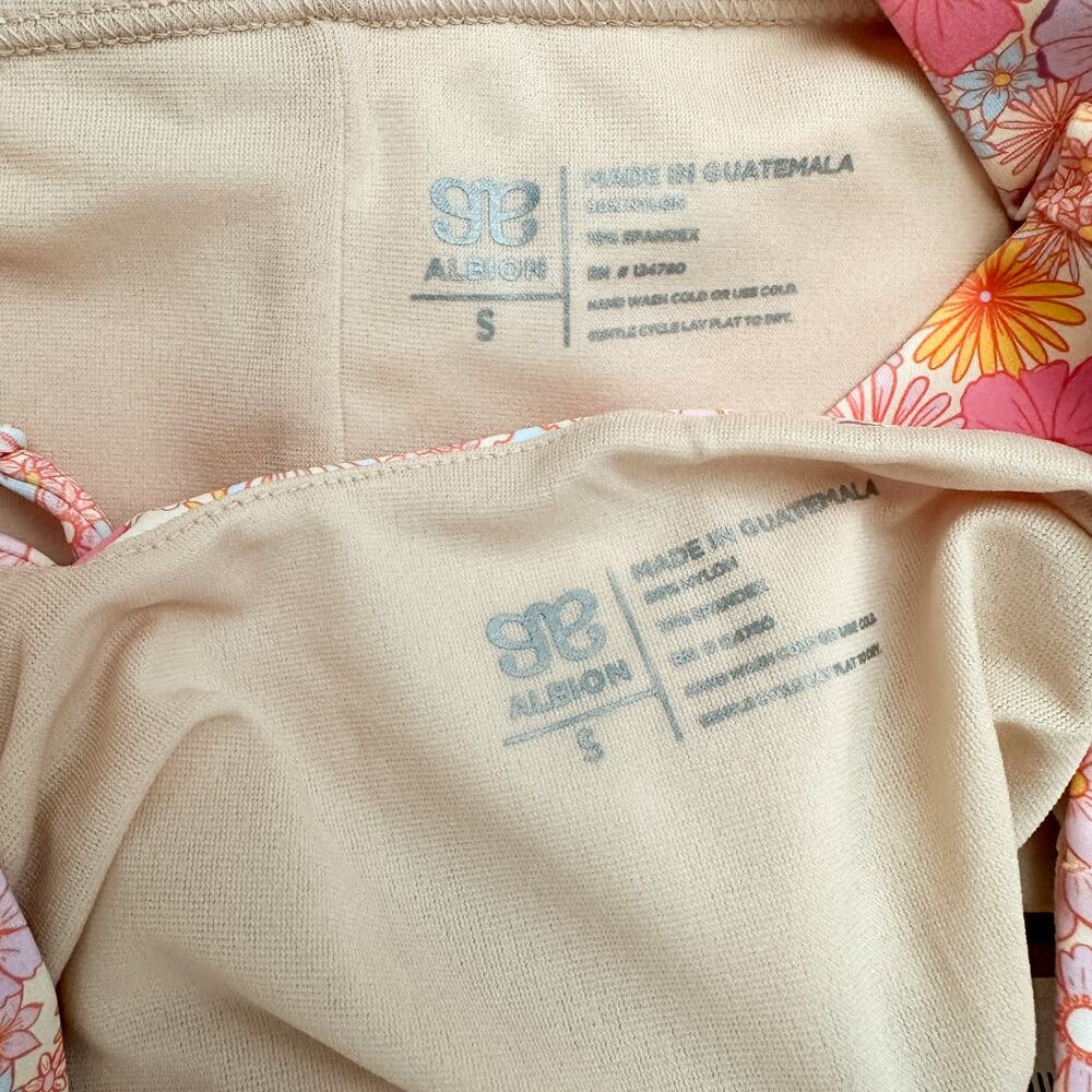 ❗️SOLD❗️Albion Darling Pink Olivia Swim Top Shorts Matching Swim Set NWT Size S - Picture 12 of 15